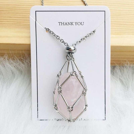 Crystal Stone Holder Necklace - Wnkrs