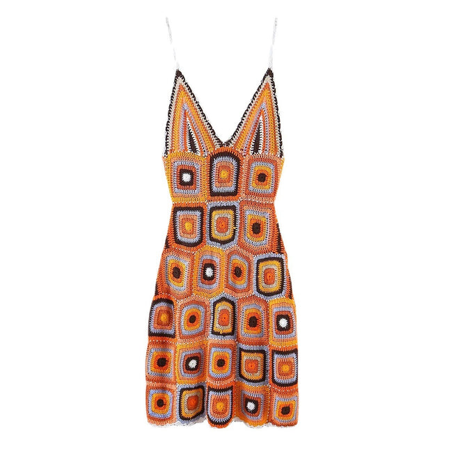 Robe à carreaux cryptée à la main pour grand-mère