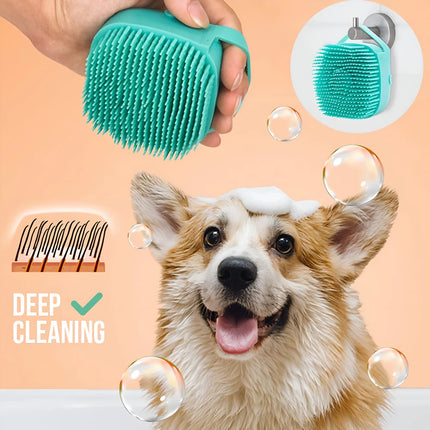 Cepillo de baño de silicona para perros