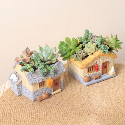 Enchanting Vintage Farmhouse Resin Planter