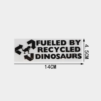 Recycled Dinosaurs - Eco-Inspired Vinyl Car Decal - Wnkrs