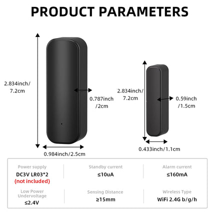 Sensor de ventana y puerta inteligente WiFi/ZigBee