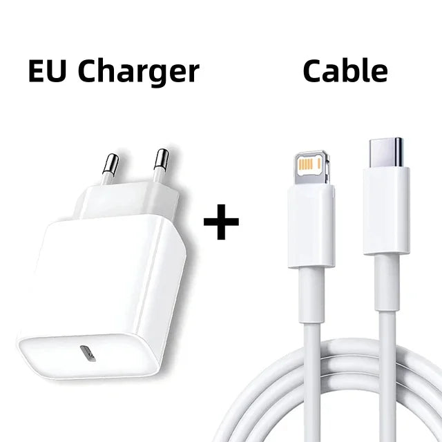 20W Fast Charger with Type C Cable