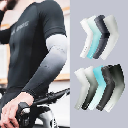 Mangas de ciclismo deportivas Ice Silk: protección UV, transpirables y de alta elasticidad