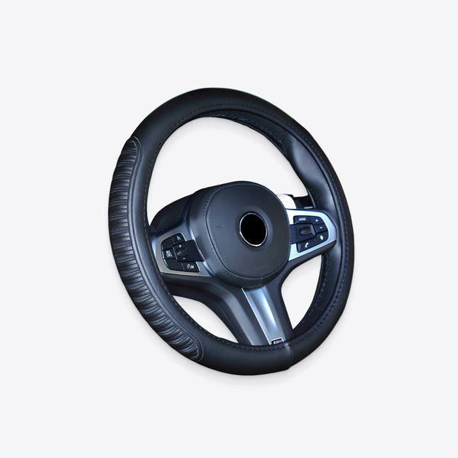 Black Stitched Steering Wheel Cover - Wnkrs