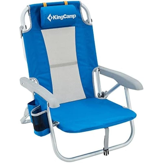 Adjustable Backpacking Aluminium Beach Chair with Cup Holder & Towel Bar - Wnkrs