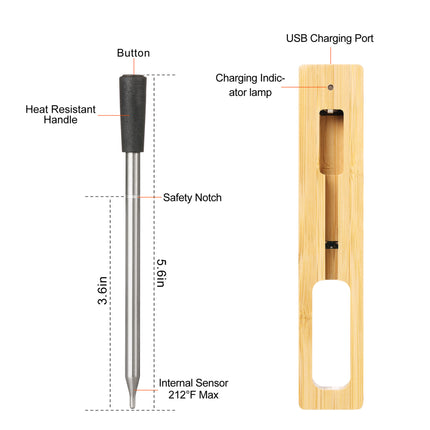 BBQ Probe Wireless Bluetooth BBQ Thermometer - Wnkrs