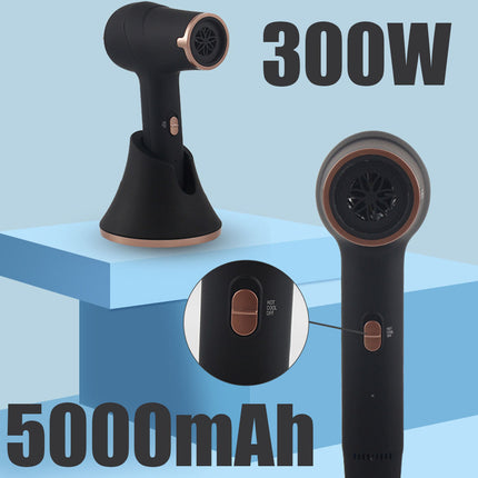 Sèche-cheveux de voyage sans fil rechargeable 300 W Air chaud et froid