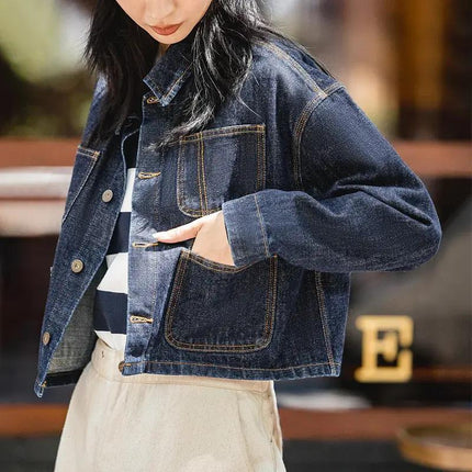 Dark Blue Vintage Denim Jacket