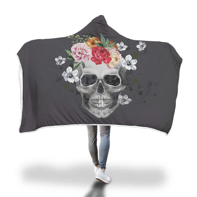 Hooded Blanket Cloak 3D Digital Printing Nap Blanket Skull - Wnkrs