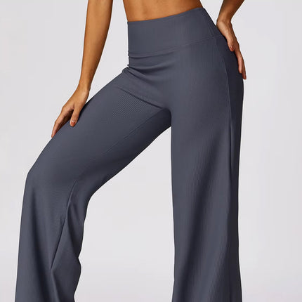 Pantalon de yoga évasé taille haute à séchage rapide