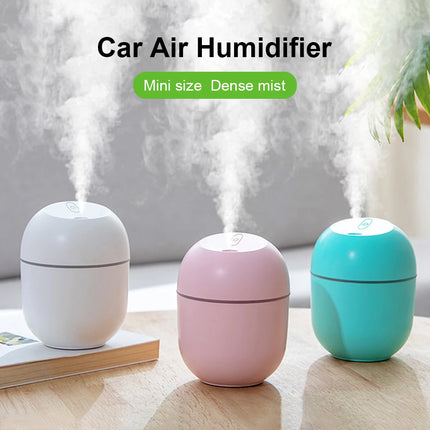 Humidificador ultrasónico compacto y difusor de aroma con lámpara de noche LED - 220 ml alimentado por USB