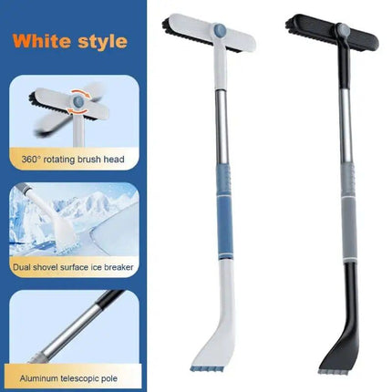 Telescopic 2-in-1 Snow Shovel & Squeegee for Car Glass Cleaning - Wnkrs