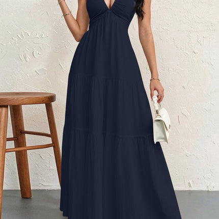Womens Backless Halterneck Dress