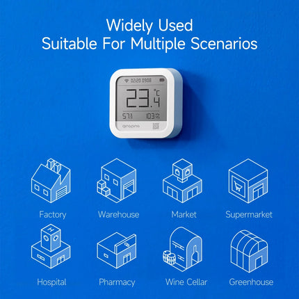 Baromètre intelligent de température et d'humidité avec 4 modes d'alarme et Bluetooth 5.0 - Stockage de données dans le cloud