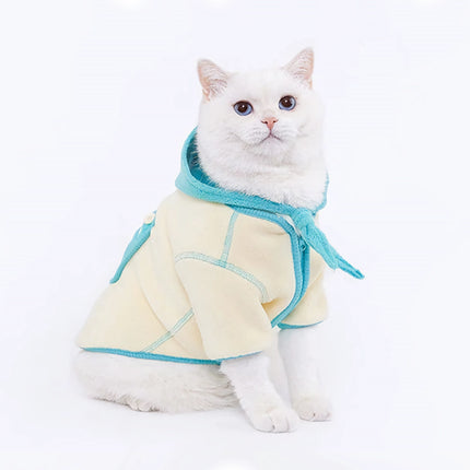 Chaqueta polar cálida con gorro desmontable: ropa de invierno para perros y gatos