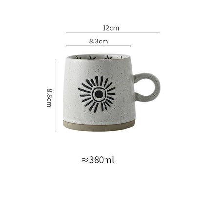 Taza de café de cerámica japonesa pintada a mano