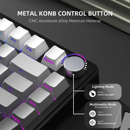 Clavier mécanique Bluetooth avec écran TFT et effets RVB