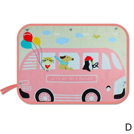 Cartoon Rear Window Car Sunshade: UV Protection & Fun Design for Kids - Wnkrs