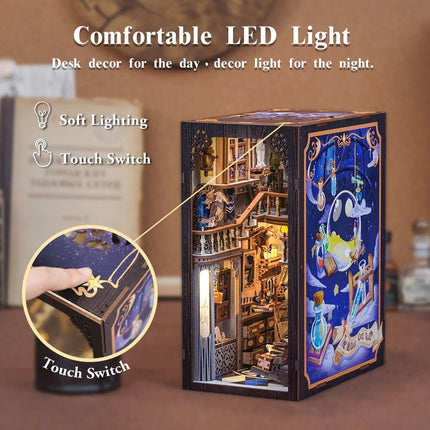 Magical School Lounge DIY Book Nook Kit with Touch Light & Dust Cover - Wnkrs