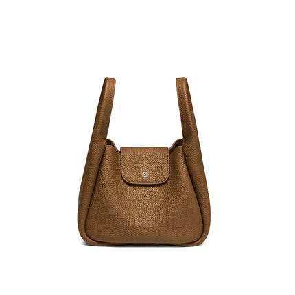 Bolso de mano de cuero de lujo para mujer: bolso bandolera y de hombro de gran capacidad