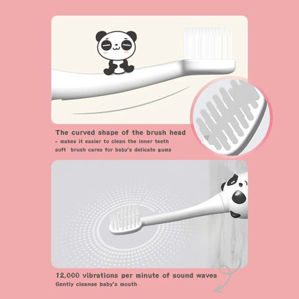 Kid-Friendly Panda Electric Toothbrush: Sonic Vibrations for Gentle Whitening and Deep Cleaning - Wnkrs