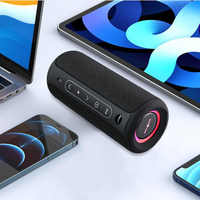 Enceinte Bluetooth portable 30 W | Étanchéité IPX7, double appairage TWS, éclairage RVB et amplification des basses