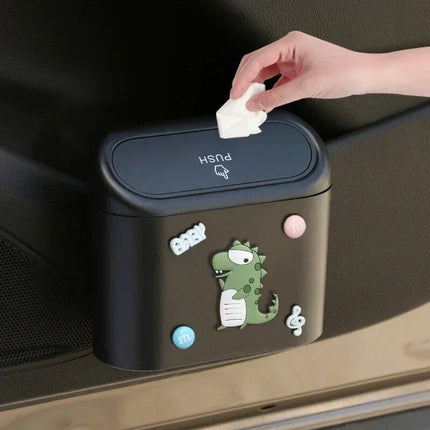 Compact Cartoon Car Garbage Bin - Wnkrs