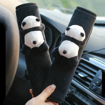 Cartoon Lamb Plush Car Seat Belt Covers - Wnkrs