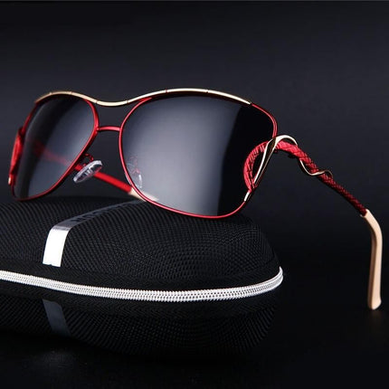 Luxurious Oversized Polarized Sunglasses with Gradient Lens - Wnkrs