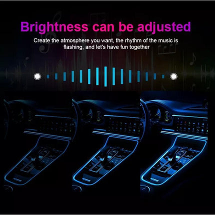 USB RGB LED Strip - Versatile Neon Car Interior Lighting - Wnkrs