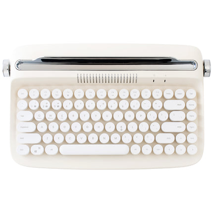 Retro Wireless Bluetooth Typewriter Keyboard with Integrated Stand