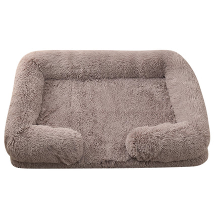 Acogedora cama de felpa para perros para el invierno