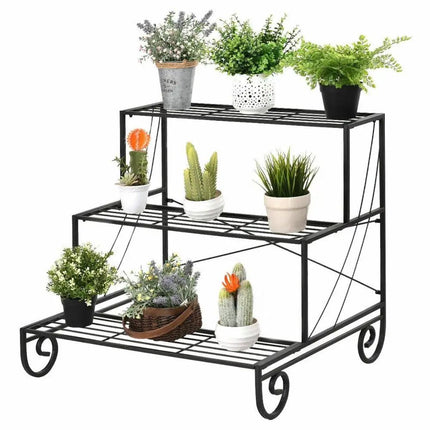 3 Tier Outdoor Metal Plant Stand - Wnkrs