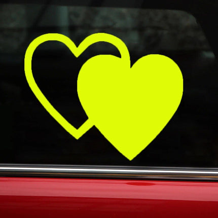 Reflective Love Heart Safety Decals - Wnkrs