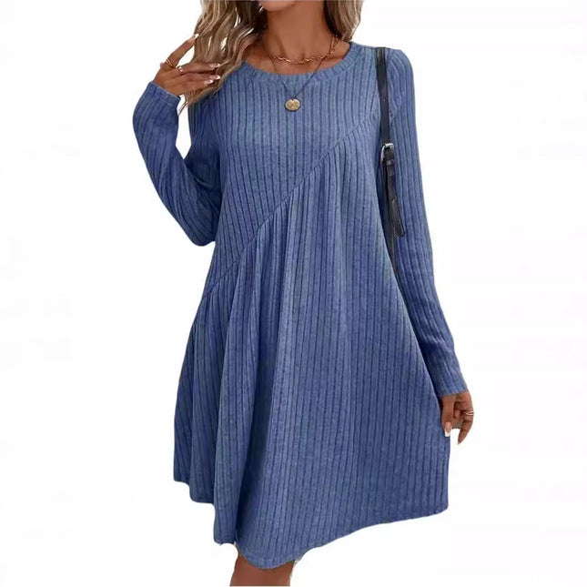Robe à rayures irrégulières et profondes pour femme
