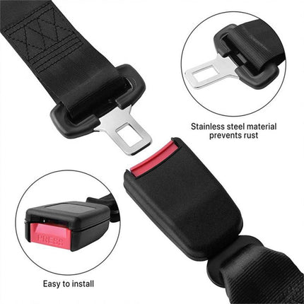 Universal Comfort Car Seat Belt Extender - Safety Certified Buckle Extension - Wnkrs