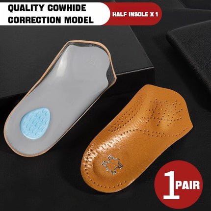 Arch Support Cowhide Insoles for Plantar Fasciitis & Foot Comfort - Wnkrs