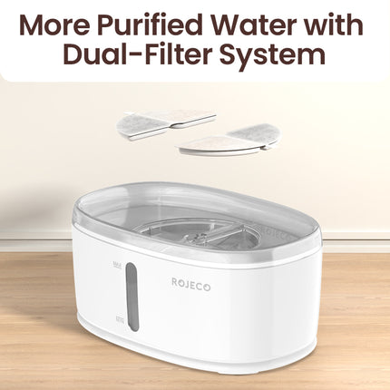 Automatic Wireless Pet Water Fountain with Dual Drinking Zones