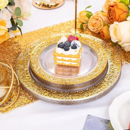 96pcs Gold Plastic Plates - Wnkrs