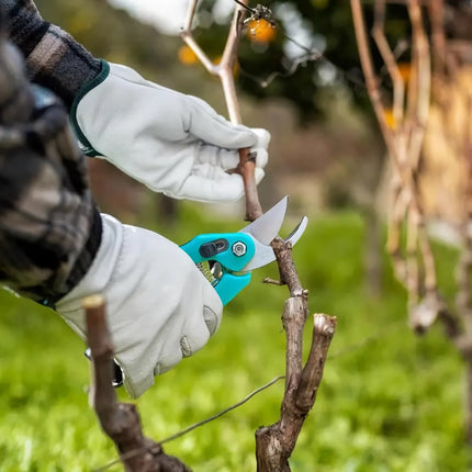 Tijeras de jardinería eficientes con bloqueo de seguridad y agarre cómodo