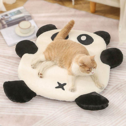 Panda Shape Pet Bed - Warm, Non-Slip, Removable Sleeping Pad for Cats & Dogs