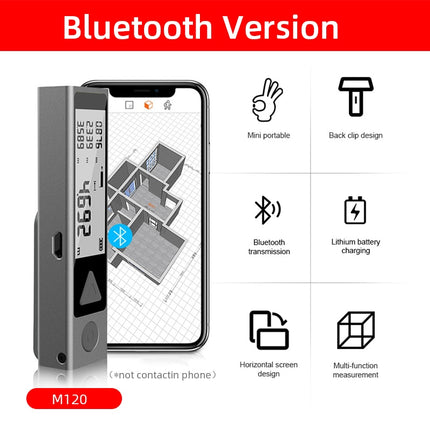 Télémètre laser Bluetooth compact avec capacités de mesure avancées