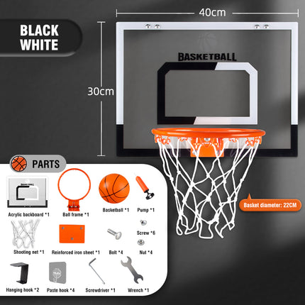 Canasta de baloncesto desmontable para montar en la pared con contador de puntuación electrónico