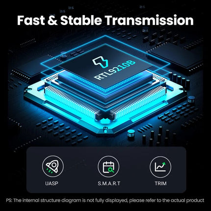 Adaptateur de boîtier SSD M.2 haute vitesse | USB 3.2 Gen2 10 Gbit/s | Double protocole NVMe et SATA