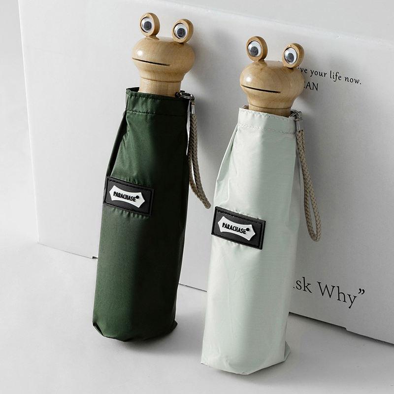 Frog-Handle Five-Fold Mini Umbrella
