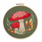 Avec cerceau / Vert, deux champignons
