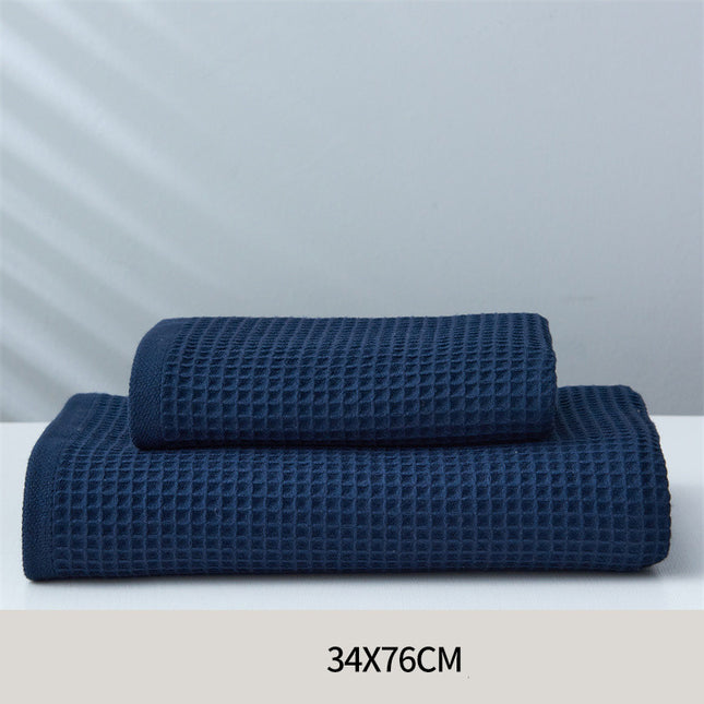 Pure Cotton Japanese-style Absorbent Household Honeycomb Pattern Towel - Wnkrs