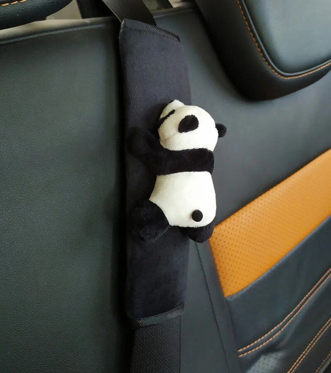 Panda Seatbelt Cushion: Plush Auto Shoulder Strap Protector for Kids - Wnkrs