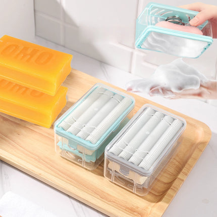 Roller Type Soap Dish Holder for Bathroom with Drainage and Storage